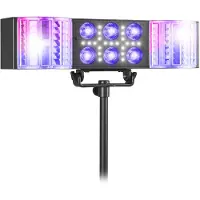Fuzzix DerbyStar2 - Partybar met dubbele Derby - PAR met RGB-UV LED's