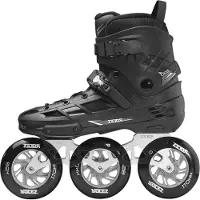 Roces Ego TIF 3x110 Skeelers Volwassenen – 3 Wielen 110mm – Speed Skates / Inline Skates – Zwart Zilver – Maat 42