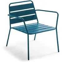 Oviala - Tuin lage stoel in Pacific blauw - Palavas