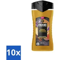 Axe 10 x – Douchegel – Peach Infusion – 225 ml - Douchegel - Geur - Patchoeli - Amber - Fris Ruiken