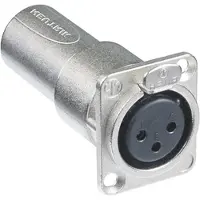 Neutrik NA3FDM XLR (v) - XLR (m) adapter voor paneelinbouw