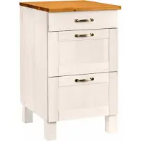 Loft 24 Alby-Kast-60cm - Wit/Honing Grenen