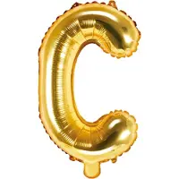Party Deco Partydeco - Folieballon Goud Letter C (35 cm)