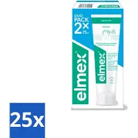 Elmex 25 x - Tandpasta - Sensitive Duopack - Gevoelige Tanden - 2 x 75 ml - Gevoelige Tanden - Aminfluoride - Tandpasta - Tandgevoel - Tandbederf