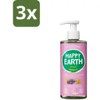 Happy Earth – Handzeep – 100% Natuurlijk Lavender Ylang – 300 ml - Bulkverpakking - 3 stuks