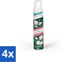 Batiste - Naturally Bamboo Fibre & Gardenia - Droogshampoo - Versterkt en Verfrist - 100% Natuurlijk - 200ml - Voordeelverpakking - 4 stuks