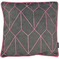 Gek op kussens! Sierkussen velvet graphic pink | 45 x 45 cm | velvet/polyester