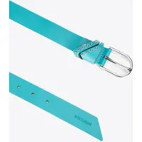 WITTCHEN - Dames Leren Riem - Turquoise - Met Nieten - Verstelbaar