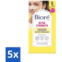 Bioré – Ultra Diep Reinigende Poriestrips – Poriestrips – 6 strips - Bulkverpakking - 5 stuks