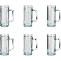 Ich-zapfe Bierglazen, Bierpullen met schild set van 6, Gambrinus - 0,3 liter