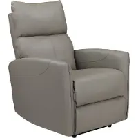 Notio Living Pineto-Relaxfauteuil met elektrische functie in PU lichtgrijs