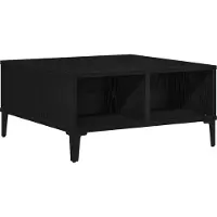 vidaXL Salontafel, zwart, eikenlook, 60 x 60 x 30 cm