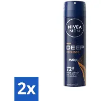 Nivea MEN - Deodorant Spray - Deep Espresso - 150 ml - Voordeelverpakking - 2 stuks