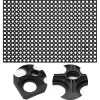 Springos Deurmat - Buitenmat - Droogloopmat - Anti -Slip - Grafiet/Zwart - 60 x 90 Cm