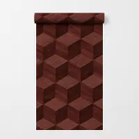Dutch Wallcoverings - Renaissance - Natural Cube Russet - Vliesbehang - 10m x 53cm - RE521096