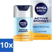 Nivea MEN - Active Energy - Wake-up Gezichtsgel met Cafeïne - 50 ml - Bulkverpakking - 10 stuks