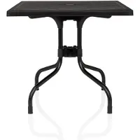 Hjh LIVING Tuintafel / Buitentafel Travano T1 vierkant kunststof zwart