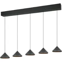 TRIO 5-lichts hanglamp Laguna zwart