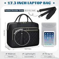 Karma 17 Inch Laptoptassen voor Vrouwen Grote Laptop Case Messenger Bag Werktassen voor Vrouwen 17,3 Inch Leraar Tas Computer Tas Laptop Aktetas voor Zakelijk Kantoor Reizen College , zwart