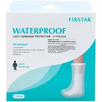 Firstar Waterproof Gips/Verbandbeschermer - FS-2103 - Adult Short Leg - 63 cm