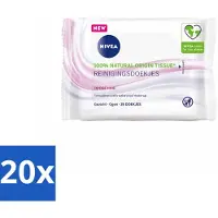 Nivea - Reinigingsdoekjes - Verzachtend - Droge Huid - Verwijdert Waterbestendige Make-up - 25 Doekjes - Bulkverpakking - 20 stuks