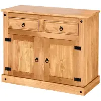 Notio Living Mexico-Dressoir - 2-deurs 2-laden - Licht Grenen