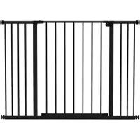 PawHut - Hondenhek - Klembevestiging - Metaal - 76-107 x 76 cm - Zwart