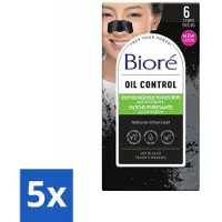 Bioré – Houtskool Neusstrips – Diepreinigend – 6 strips - Bulkverpakking - 5 stuks