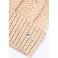 WITTCHEN - Acryl Dameshoed - Beige - Contrasterende Pompon - Rolrand