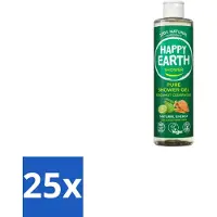 Happy Earth – Douchegel – 100% Natuurlijk Bergamot Cedarwood – 300 ml - Bulkverpakking - 25 stuks
