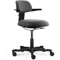 Hjh OFFICE Werkstoel / draaistoel WORK 40 Zitting stof / rugleuning stof donkergrijs