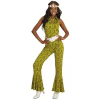 Widmann Groovy Geralda 70s Dames Jumpsuit, Behang - Vrouw