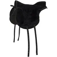 QHP Bareback Pad Super soft Zwart/Zwart - Shetlander