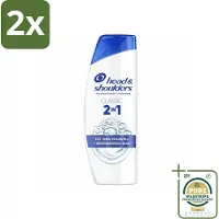 Head & shoulders – 2-in-1 – Classic – 300 ml - Voordeelverpakking - 2 stuks - Roosvrij shampoo - Haar verzorging