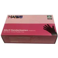 Haibu Essentials Nitril Handschoenen Poedervrij Zwart - Wegwerp Handschoenen Maat M - 100 Stuks