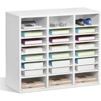 Vevor Literatuur Organizer Documentenbak met 24 vakken en verstelbare planken