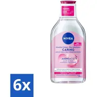 Nivea - Micellair Water - Essentials Verzachtend & Verzorgend - Voor droge huid - Met Amandelolie & Aminozuren - 400 ml - Voordeelverpakking - 6 stuks
