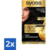 Syoss Oleo Intense - Haarverf - 1-10 - Intens Zwart - 115ml x 2