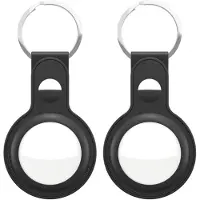 KEYBUDZ AirTag Keyring - Black (2 Pack)