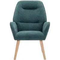 Vente-unique Fauteuil van eendgroene stof OSIMO