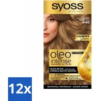 Syoss - Oleo Intense 8-60 Honing Blond - Haarverf - Zonder Ammoniak - Grijsdekking - Langdurige Kleur - Voordeelverpakking - 12 stuks