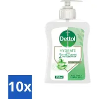 Dettol - Handzeep - Hydrate - Aloë Vera & Bamboe - 250 ml - Bulkverpakking - 10 stuks