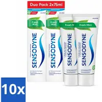 Sensodyne - Tandpasta - Fresh Mint - Frisse Munt - Duopack - 2 x 75 ml - Bulkverpakking - 10 stuks