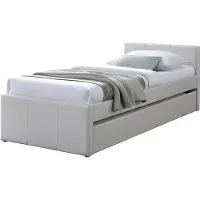 Vente-unique Bedframe stof beige 90 x 190 cm DORITALO