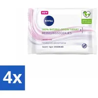 Nivea - Reinigingsdoekjes - Verzachtend - Droge Huid - Verwijdert Waterbestendige Make-up - 25 Doekjes - Voordeelverpakking - 4 stuks