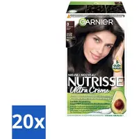 Garnier 20 x - Nutrisse Ultra Crème 3 - Haarkleuring - Donkerbruin - Intens Voedend - Permanente Kleur - Haarverf - Voedend Haarverf - Permanent Haarverf - Grijsdekking - Haarverf Donkerbruin