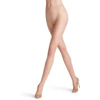 Falke Shelina eenkleurig materiaal transparant 12 DEN panty dames bruin - maat L