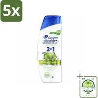 Head & shoulders 5 x – 2-in-1 – Apple Fresh – 300 ml - Grootverpakking - Anti-roos Shampoo - 2-in-1 Shampoo - Apple Fresh Shampoo - Shampoo Tegen Roos - Verfrissende Shampoo