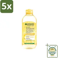 Garnier 5 x - SkinActive - Micellair Water - Vitamine C - Reinigingswater - 400 ml - Grootverpakking - Micellair Reinigingswater - Vitamine C - Reinigen - Make-up Verwijderen - Stralen Huid