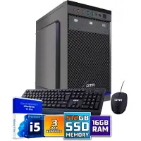 GMR Intel Ultra Compleet Desktop PC | Intel Core i5 | 16 GB RAM | 512GB SSD M.2 | DVD+RW | Windows 11 Pro | Business Office Multimedia Computer | Inclusief Muis & Toetsenbord